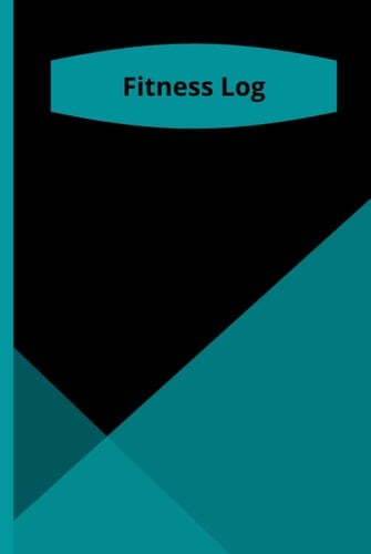 Fitness Log: Hardcover, Teal