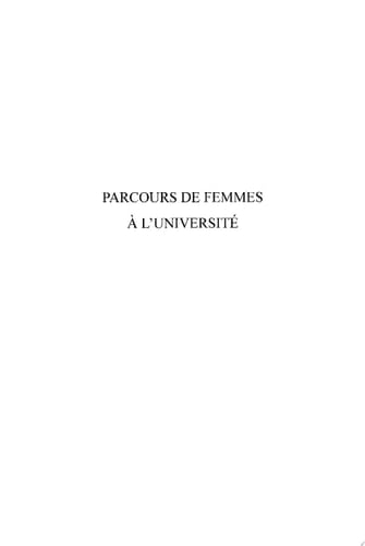 Parcours de femmes à l'université