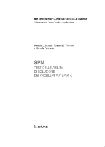 SPM - Test delle abilità di soluzione dei problemi matematici