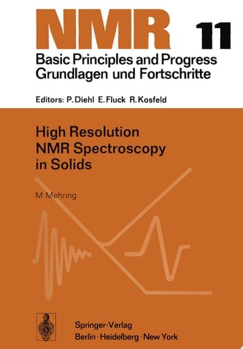 High Resolution NMR Spectroscopy in Solids