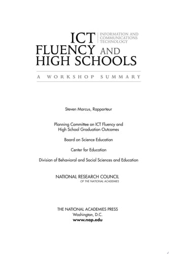 ICT Fluency and High Schools A Workshop Summary