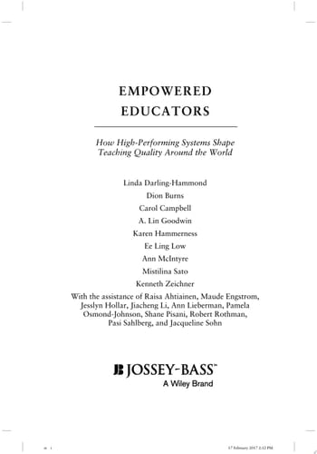 Empowered Educators How High-Performing Systems Shape Teaching Quality Around the World
