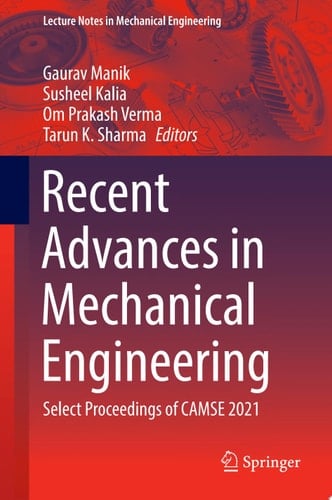 Recent Advances in Mechanical Engineering
