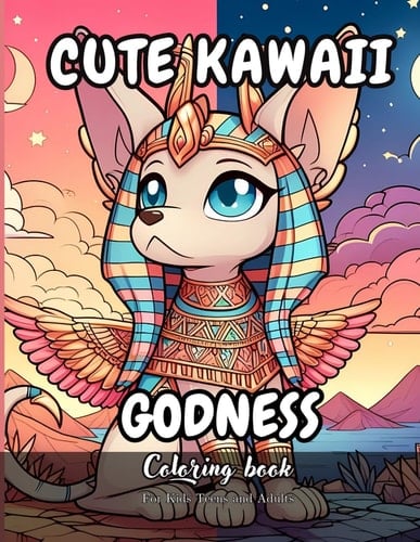 Cute Kawaii Godness Coloring Book for Kids Teens and Adults 86 Simple Images to Stress Relief and Relaxing Coloring