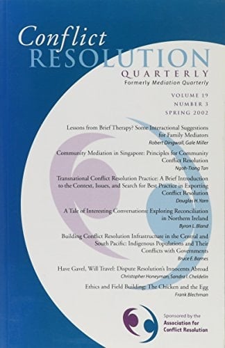 Conflict Resolution Quarterly, No. 3 2002
