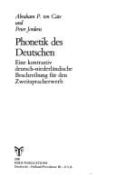 Phonetik des Deutschen: eine kontrastiv deutsch-niederländische Beschreibung für den Zweitspracherwerb