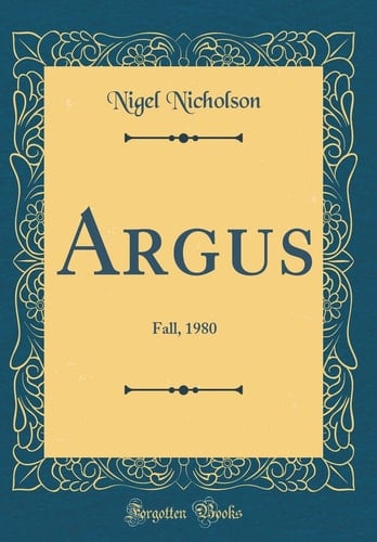 Argus Fall, 1980 (Classic Reprint)