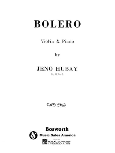 Bolero, Op. 51 No. 3 For Violin and Piano