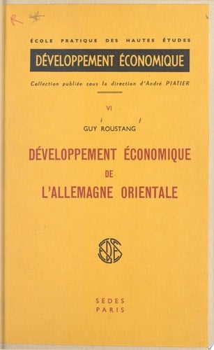 Développement économique de l'Allemagne orientale