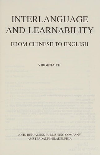 Interlanguage and Learnability From Chinese to English