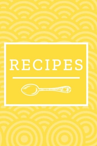 Recipes blank cookbook minimalist, floral design. Recipe Book to Write In