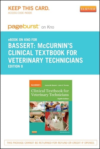 McCurnin's Clinical Textbook for Veterinary Technicians - Elsevier eBook on Intel Education Study (Retail Access Card)