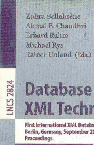 Database and XML Technologies