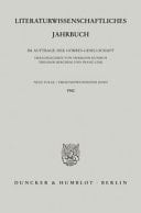Literaturwissenschaftliches Jahrbuch 23. Band (1982)