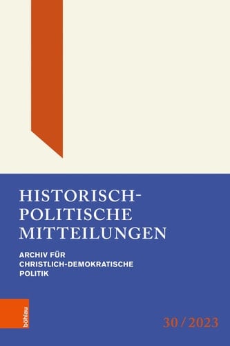 Historisch-politische Mitteilungen Jg.30.2023