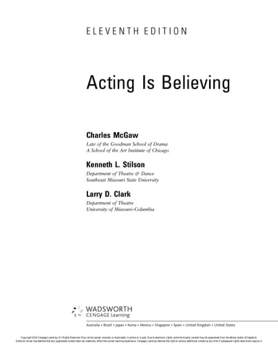 Acting Is Believing