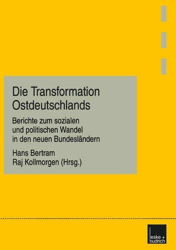 Die Transformation Ostdeutschlands: Berichte zum sozialen und politischen Wandel in den neuen Bundesländern (German Edition)