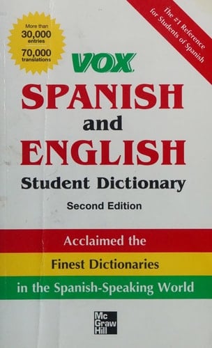 Vox Spanish and English Student Dictionary PB, 2nd Edition