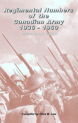Regimental Numbers of the Canadian Army, 1936-1960