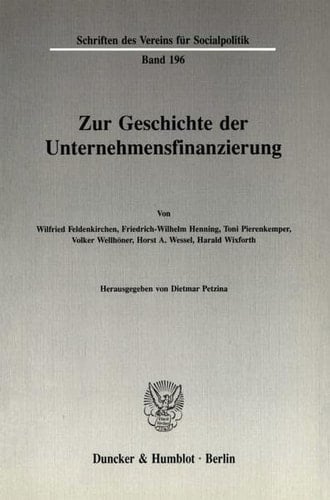 Zur Geschichte der Unternehmensfinanzierung