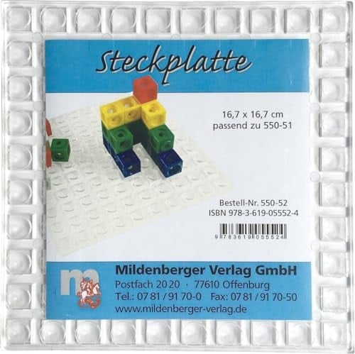Mathematik. Arbeitsmaterial zu den Ausgaben B, BW, N, NW / Arbeitsmittel für Schüler Steckplatte Block-Basis für das Zehnersystem: Kunsttoffplatte, ... zu 978-3-619-05551-7 ( "100 Steckwürfel")
