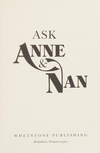 Ask Anne and Nan