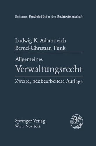 Allgemeines Verwaltungsrecht (Springers Kurzlehrb Cher Der Rechtswissenschaft) (German Edition)