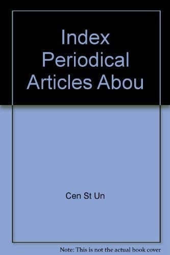 Index to Black Periodicals 1987