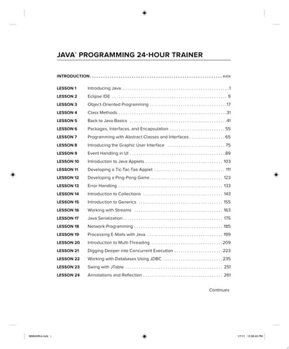 Java Programming 24-Hour Trainer
