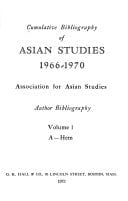 Cumulative Bibliography of Asian Studies, 1966-1970 Subject Bibliography
