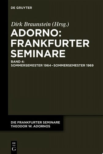 Sommersemester 1964 – Sommersemester 1969