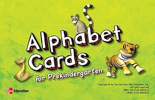 McGraw-Hill My Math, Grade Pk, Alphabet Cards