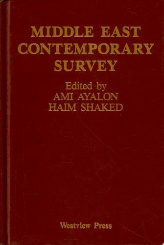Middle East Contemporary Survey, Volume Xii, 1988