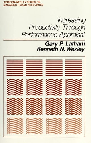 Increasing Productivity Through Performance Appraisal (Addison Wesley Series on Managing Human Resources)