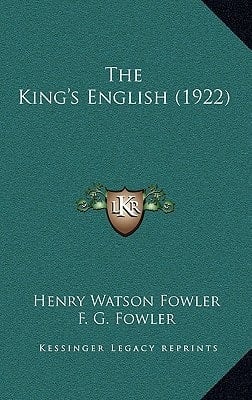 The King's English (1922)