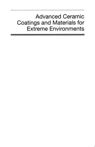 Advanced Ceramic Coatings and Materials for Extreme Environments, Volume 32, Issue 3