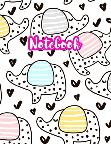 Notebook: Cute Blank Lined Journal Large 8.5 x 11 Matte Cover Design with Ruled White Paper Interior (Perfect for School Notes, Girls and Boys Diary, ... Subject, Office Use) - Product Code A4 074