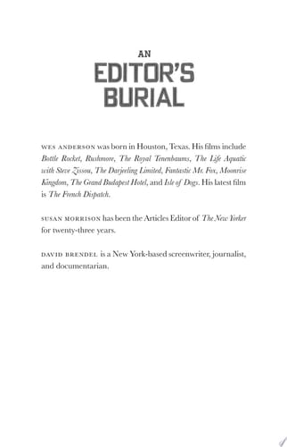 An Editor’s Burial Journals and Journalism from the New Yorker and Other Magazines