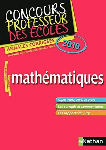 Mathématiques annales corrigées 2010