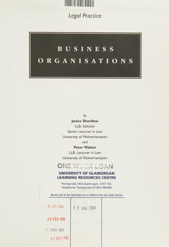 Business Organizations