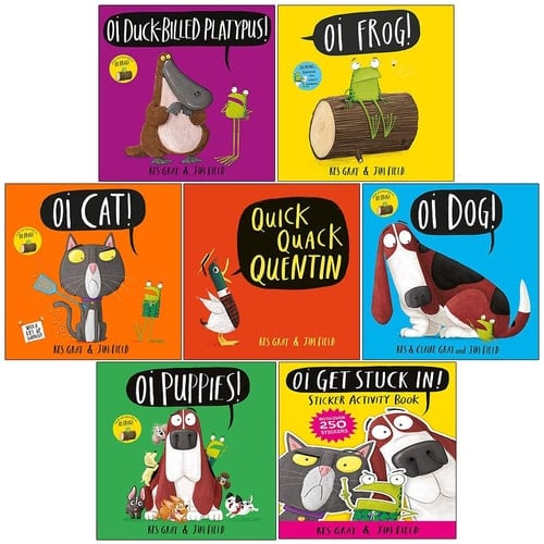 Kes Gray Oi Frog and Friends Collection 8 Books Set (Oi Duck-billed Platypus, Oi Frog, Oi Cat, Quick Quack Quentin, Oi Dog, Oi Puppies, Oi Goat, Oi Get Stuck In)