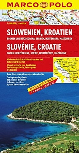 "slovénie, croatie, bosnie ; euro carte marco polo"