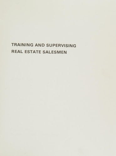 Training and supervising real estate salesmen