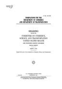 Nominations for the Department of Commerce and Department of Transportation