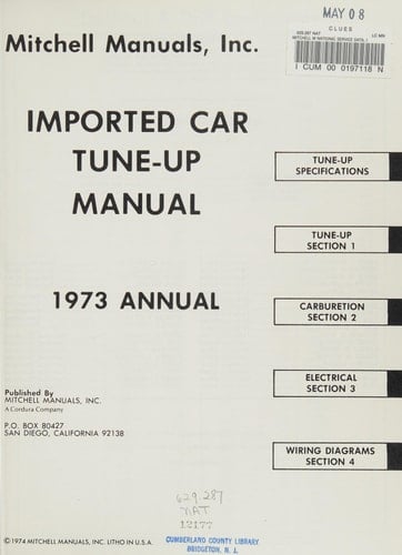 Imported Car Tune-up Manual, 1973