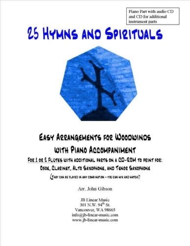 25 Hymns and Spirituals For Flutes and Piano