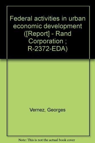 Federal Activities in Urban Economic Development