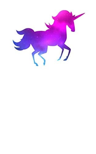 Unicorn In Purple Pink Galaxy - Magical Nebula Shining Stars in a Cute Dotted Notebook of 5x8 inches With 150 Pages (Journal/ Notebook/ Notepad)