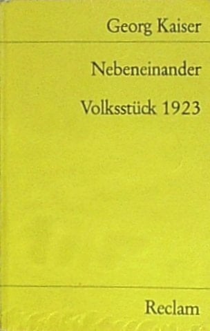 Nebeneinander Volksstuck 1923