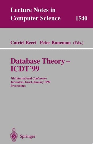 Database Theory - ICDT'99